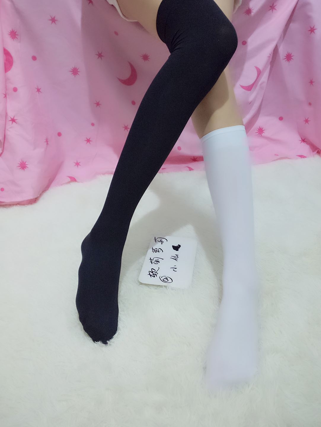 Soft cute 5 black and white socks(3)